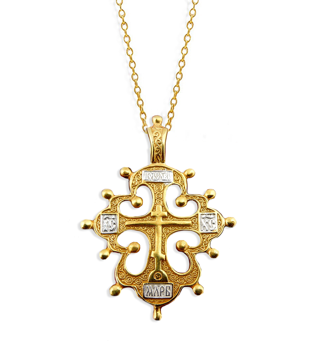アクセサリー antidote Engraved Cross Pendant ANTIDOTE BUYERS CLUB - ENGRAVED TINY CROSS PENDANT (SILVER