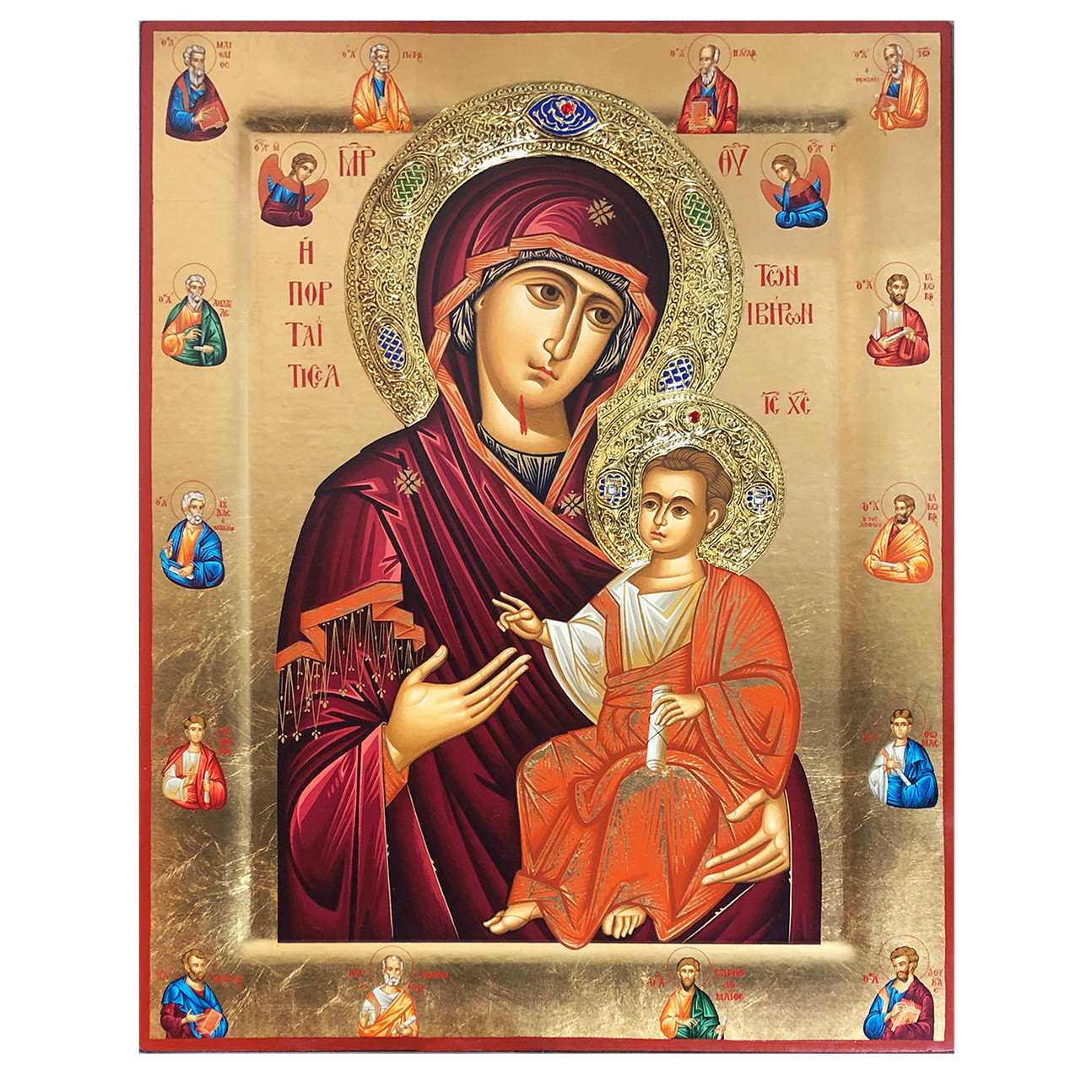 Orthodox Byzantine Silver Plated Icons Male Saints Orthodoxe Ikonen Heilige