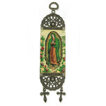 TST33 Our Lady Guadalupe Tapestry Icon  Banner For Wall & Door Decoration 7"x2"