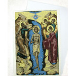 TGC47 Baptism of Christ Tapestry Icon Greeting Card w/Envelope - Icon Can Be Framed