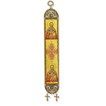 TSL18 St Nicholas Tapestry Icon Banner 13"x2"