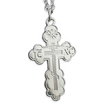 S1041RH  Sterling Silver Orthodox Cross Sterling Silver Bright Fi [1 3/4 Inch]