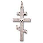 S740FLDMRH Three Barred Cross Sterling Silver 1 1/2"