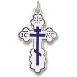 S741ECWRH Sterling Silver Orthodox Cross  Sterling Silver Bright Fi [1 1/4 inch]