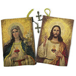 TIP9  Sacred Hearts of Jesus and Mary  Rosary Icon Pouch NEW!!