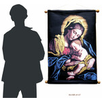 TXL-2  Extra Large Tapestry Sacred Image of the Madonna & Child 24 1/2" NEW!!!