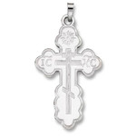 S741RH Sterling Silver Orthodox Cross  Sterling Silver Bright 1 1/2" including bail
