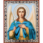 IR-524 St Gabriel Icon Angel 8 3/4"x7 1/4"