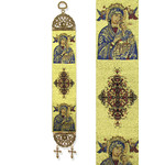 TSL88 Virgin of Perpetual Help Tapestry Icon Banner  13"x2" Wall Door Decoration