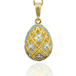 8575-GB Filigree Egg Pendant Sterling Silver 925 18kt Gold Finish NEW!!