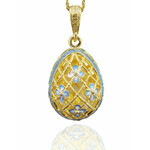 8575-GB Filigree Egg Pendant Sterling Silver 925 18kt Gold Finish NEW!!