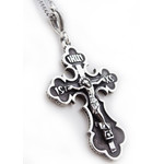 AD-18 Sterling Silver 935 Cross Crucifix NEW w Sign "Save Us" on the back in Russian NEW! Stamped 935 Sterling Silver 1 1/2"