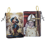 TIP17 Our Lady Undoer of Knots & Pope Francis Sacred Image Pouch NEW!! 5 3/8"x4"