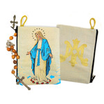 TIP4  Madonna & Child Rosary Icon Pouch 5 3/8"x4" NEW!!