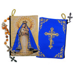 TIP4  Madonna & Child Rosary Icon Pouch 5 3/8"x4" NEW!!