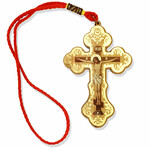 KL19 SMALL DECOPAGE CTOSS W/ROPE 3 4/8"x2 1/4"