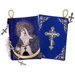 TIP4  Madonna & Child Rosary Icon Pouch 5 3/8"x4" NEW!!