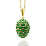 8723 Faberge Style Egg Pendant 1 1/4"x3/4"