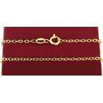 Chain-1 Sterling Silver Gold Plated Hallmarked Chain 18"