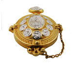 EC-16 LOCKET Panagia Christ/Apostles Opens to Christ & Virgin