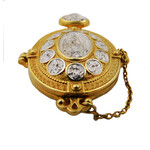 EC-16 LOCKET Panagia Christ/Apostles Opens to Christ & Virgin