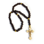 PR-40  Roman Catholic Wooden Rosary Made in Ukrane