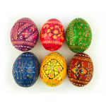 7012-5  Assorted Ukranian Pysanki Eggs Set of 5