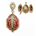 8559R FABERGE STYLE LOCKET EGG PENDANT