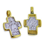 EC-27 Cross Double Side Pascha (Easter) Driving Out of Demons 1 1/8"x3/4"