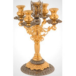 3370191 Candle Holder it holds 5 Candels GOLD PLATED