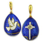 8506-B "HOLY SPIRIT/CROSS" FABERGE STYLE EGG PENDANT NEW!!