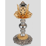 3370095 Candle Holder Gold Plated 5"x2"