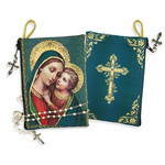 TIP4  Madonna & Child Rosary Icon Pouch 5 3/8"x4" NEW!!