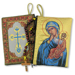 TIP3 Virgin of Tenderness Rosary Icon Pouch 5 3/8"x4" NEW!!