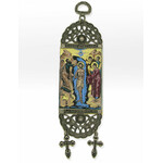 TSTS13 Baptism of Christ Tapestry Textile Art 7"x2"