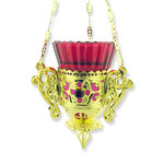 3410080-R Hanging lamp Decorated With Enameling & Stones