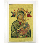 TGC93 Virgin Perpetual Help Tapestry Icon Greeting Card w/Envelope - Icon Can Be Framed
