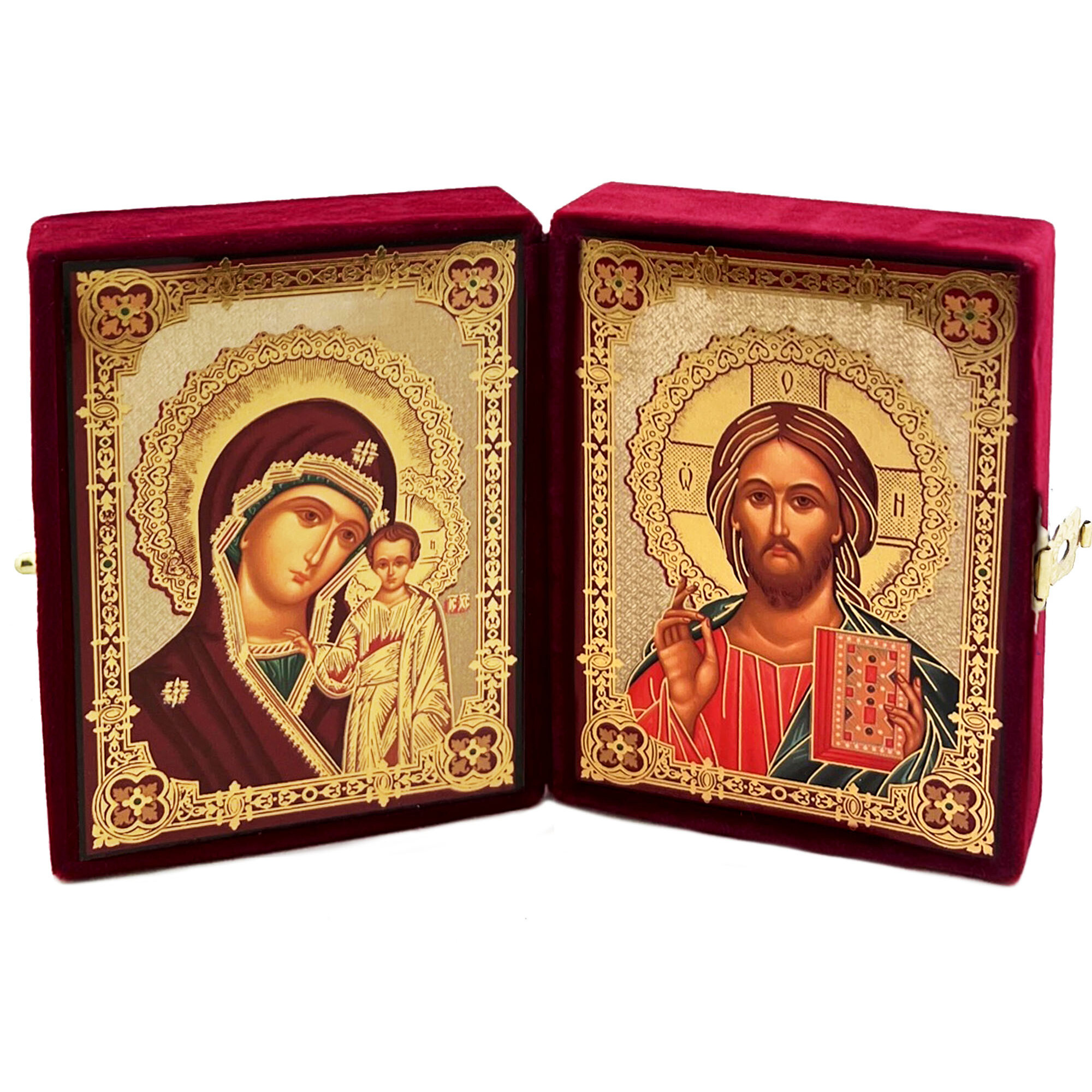 Diptychs Triptychs & Prayer Books :: DIP-2-S Virgin of Kazan and Christ ...