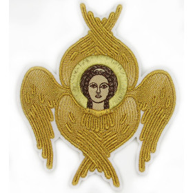 EMB-SER  Embroidered Emblem to Decorate Vestment 5"x4 1/4"