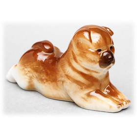 L1064 Lomonosov Porcelain Figurine Chow-Chow