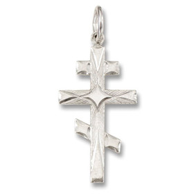 S640DMRH  St. Andrew Cross  Sterling Silver Bright Fi [1 1/8 inch]