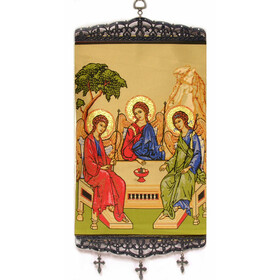 TL17 Old Testament Trinity Icon Banner Large 17"x8"