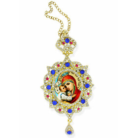 M-3-4 Madonna & Child Panagia Style Icon Pendants For Room Car Christmas Tree Decoration NEW!