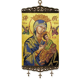 TL-12 Perpetual Help Icon Large Size Tapestry Icon Banner 17"x8"