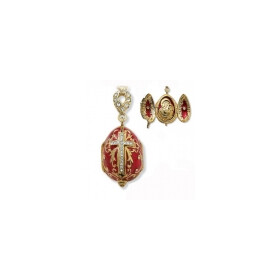 8559R FABERGE STYLE LOCKET EGG PENDANT