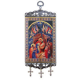 TMT31M The Devine Mercy Tapestry Textile Art Banner For Wall & Door Decoration 9 3/4"x3 7/8"