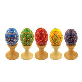 7012-5    Set of 5 Easter Assorted Colorful Ukranian Pysanki Eggs!