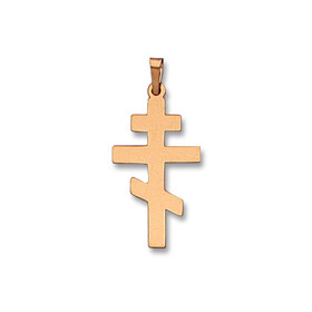 540-PL    14KT Gold Cross 7/8"