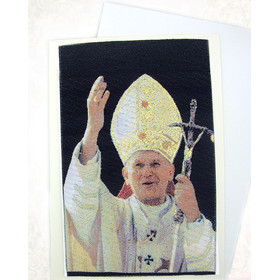 TGC91 Blessed Pope John Paul II Tapestry Icon Card