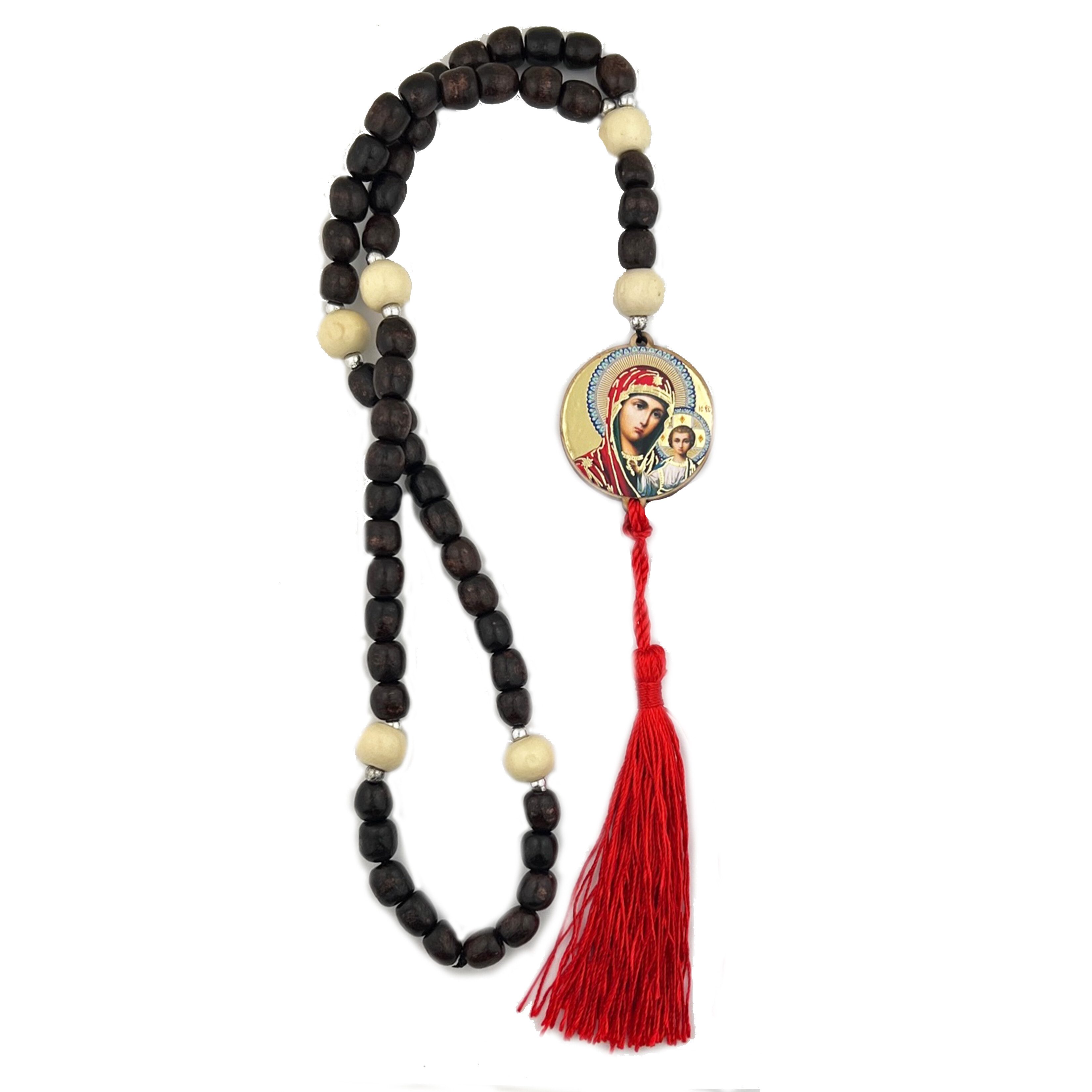 Catholic Rosary With Reversible Icons Virgin of Kazan and Christ Catholic Rosary With Reversible Icons Virgin of Kazan and Christ